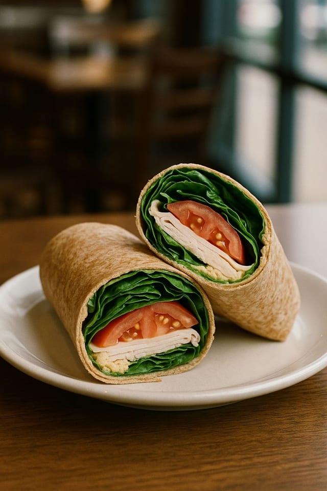 Turkey and Spinach Wrap.